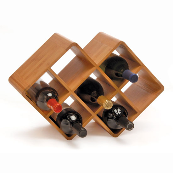 Oenophilia Bamboo 8-Bottle Wine Rack Is Eco-friendly And Clean Green