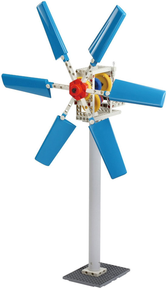 wind power working the wind spins the turbine and as the turbine spins