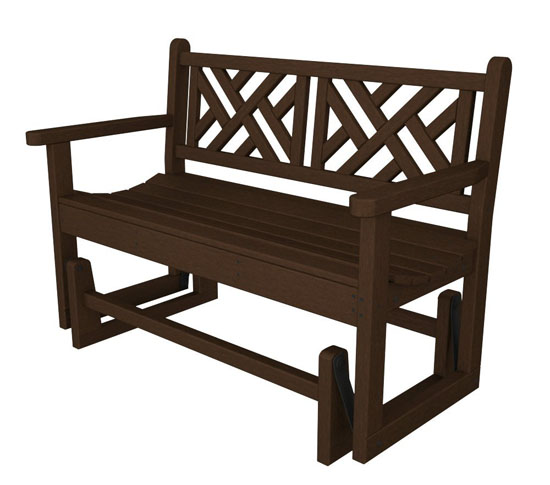 48 Inches Recycled Chippendale Outdoor Patio Glider Bench