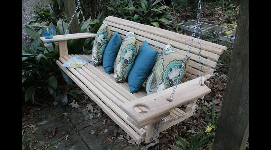 5 Foot Handmade Cypress Porch Swing