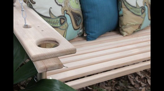 5 Foot Handmade Cypress Porch Swing
