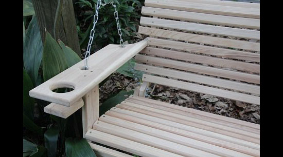 5 Foot Handmade Cypress Porch Swing