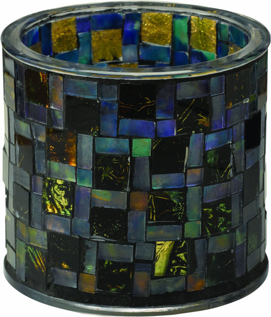 791002-MS1MR Mosaic Glass Table Top Solar Patio Light