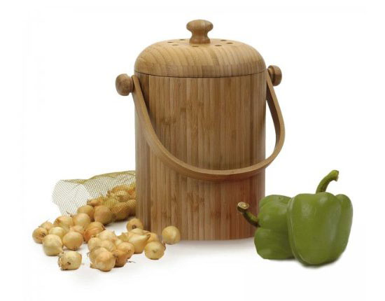 Bamboo Ecological Compost Kitchen Pail