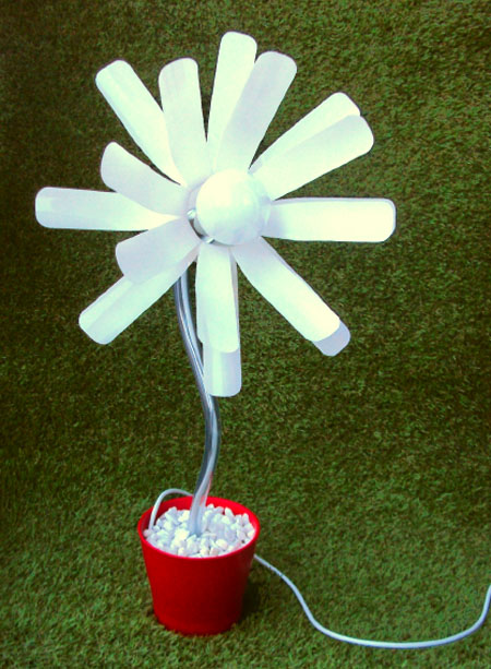 Bottle Flower Lamp