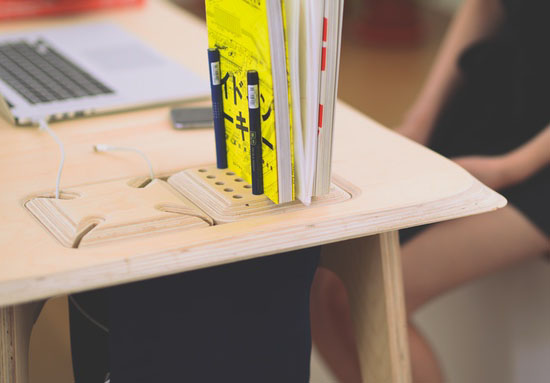 Butterply Desk - CNC Crafted Multifunctional Plywood Desk