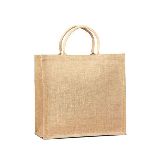 Carry Green Eco friendly Jute or Burlap Natural Large Grocery Shopping Tote