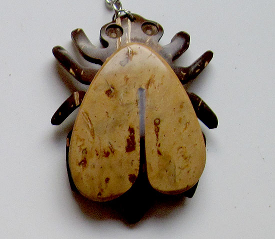 Coconut Shell Animal Keychain