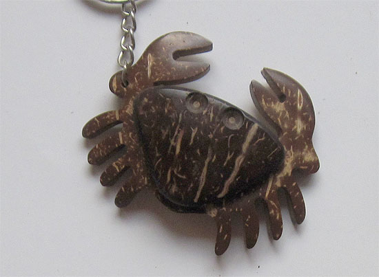 Coconut Shell Animal Keychain