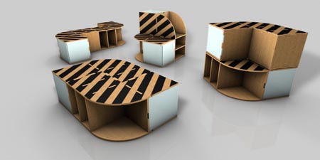 Compact Cardboard Furniture