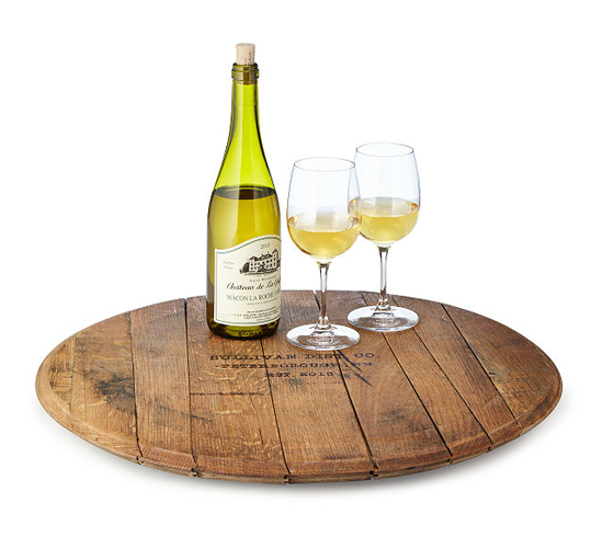 Custom Bourbon Barrel Lazy Susan Tray