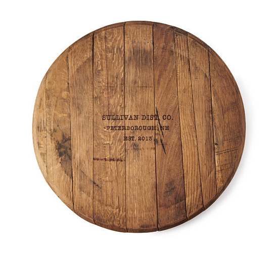 Custom Bourbon Barrel Lazy Susan Tray