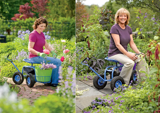 Deluxe Tractor Scoot with Bucket Basket