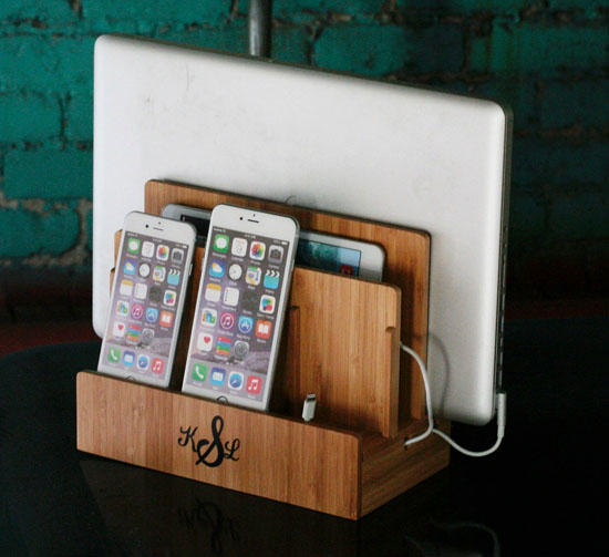 Eco-Friendly Bamboo Multi Charging Station