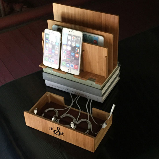 Eco-Friendly Bamboo Multi Charging Station