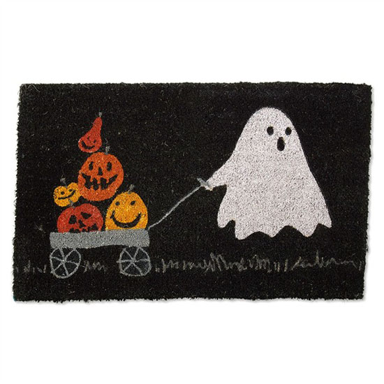 Green Halloween - Coir Halloween Parade Doormat