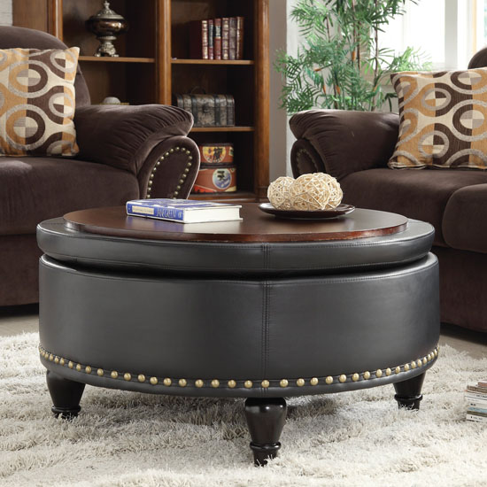 Ellen Eco Leather Storage Ottoman by Darby Home