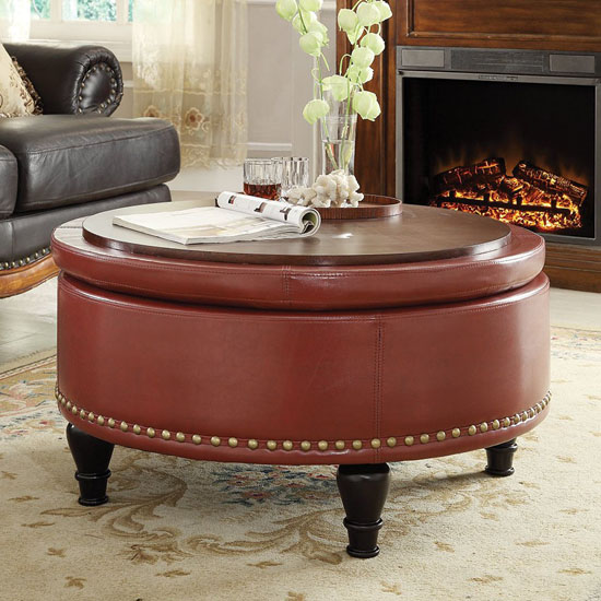 Ellen Eco Leather Storage Ottoman by Darby Home