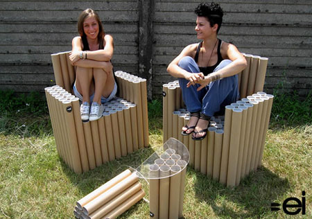 Cardboard Tube Chair