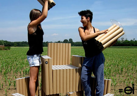 Cardboard Tube Chair