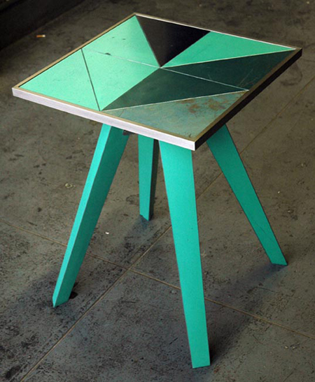 Artistic Tables from Reclaimed Car Parts