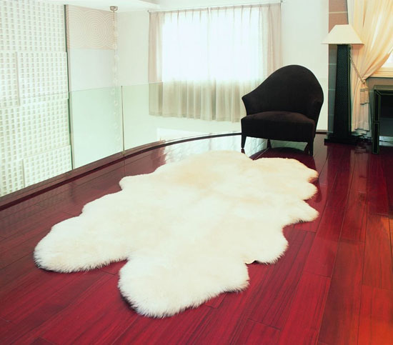 Genuine Eco-Friendly Pure Sheepskin Rug Four Pelt