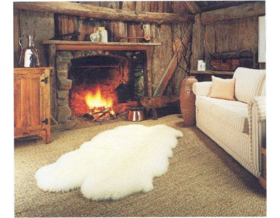 Genuine Eco-Friendly Pure Sheepskin Rug Four Pelt