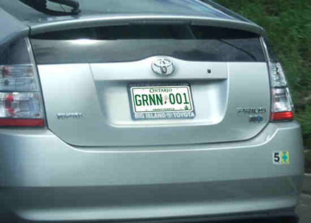 Green License Plate