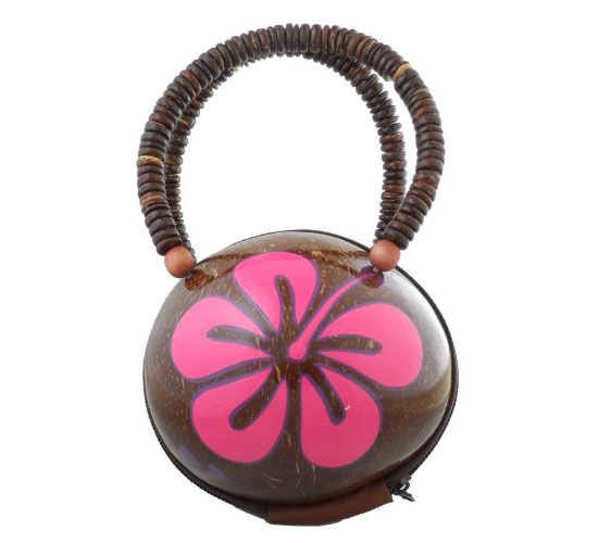 Hawaiian Real Coconut Purse Handbag