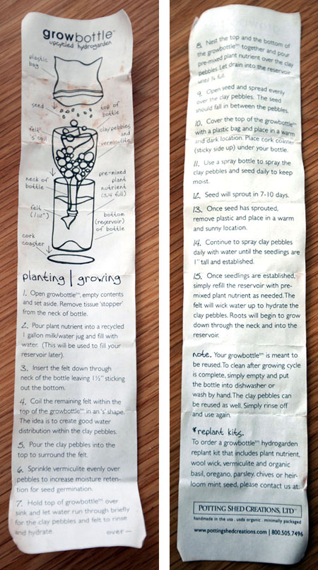 Herb Grow Bottle