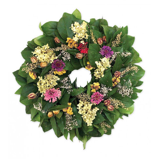 Hydrangea & Zinnia Wreath for a Bit of Nature Touch in Your House