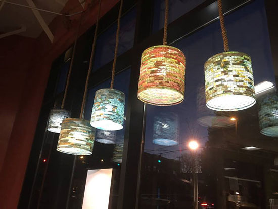 Lamps Made With Recycled Coffee Filters by Vilma Silveira Farrell