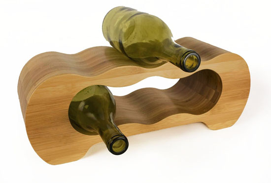 Monolith Modern Design Bamboo 6-bottle Wine Rack by Hala