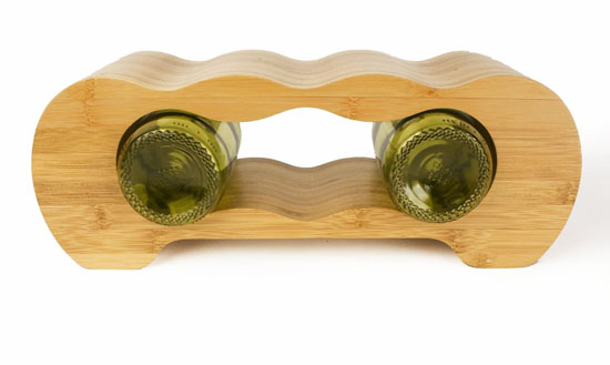 Monolith Modern Design Bamboo 6-bottle Wine Rack by Hala