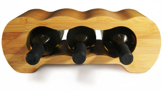 Monolith Modern Design Bamboo 6-bottle Wine Rack by Hala