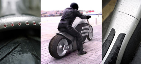 motorcycle with hybrid powertrain