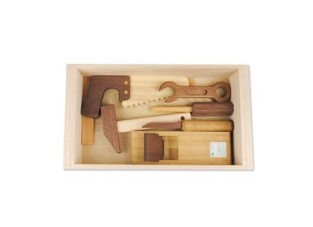 Natural Wooden Toy Tool Set