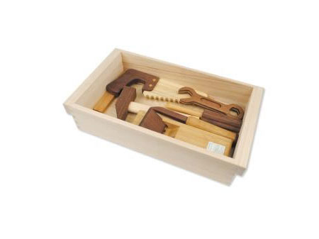 Natural Wooden Toy Tool Set