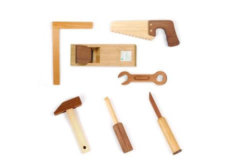 Natural Wooden Toy Tool Set