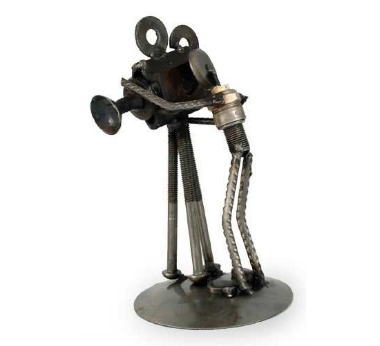 Novica Armando Ramirez Eco Friendly Recycled Metal Auto Parts Sculpture