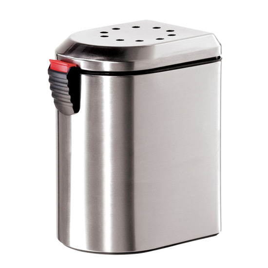 Oggi 7289.0 Deluxe Stainless Steel Countertop Compost Pail