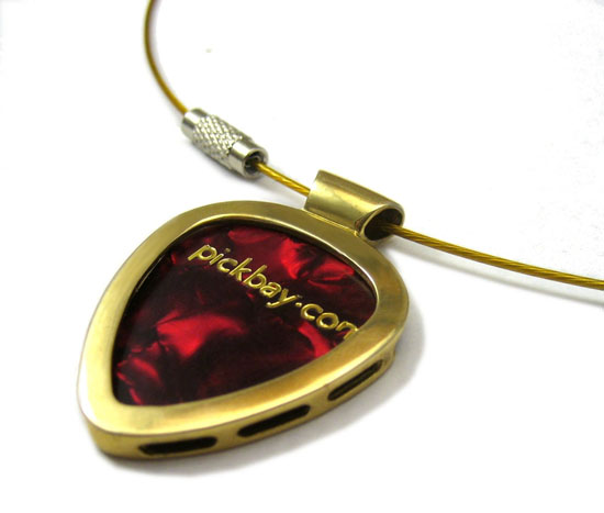 PickBay Guitar Pick Holder Necklace ECO-BRASS 