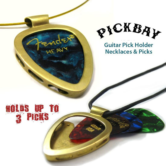 PickBay Guitar Pick Holder Necklace ECO-BRASS 