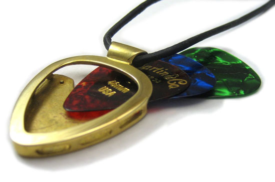 PickBay Guitar Pick Holder Necklace ECO-BRASS 