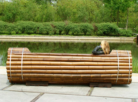 Pile Isle Bamboo Bench