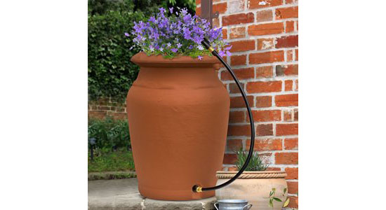 Planter-Urn Rain Barrel - Terra Cotta