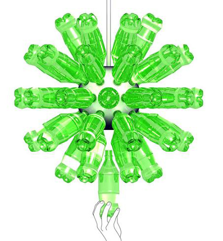 ReGlow plastic bottle lamp