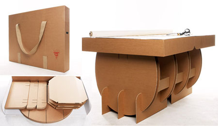 portable cardboard table