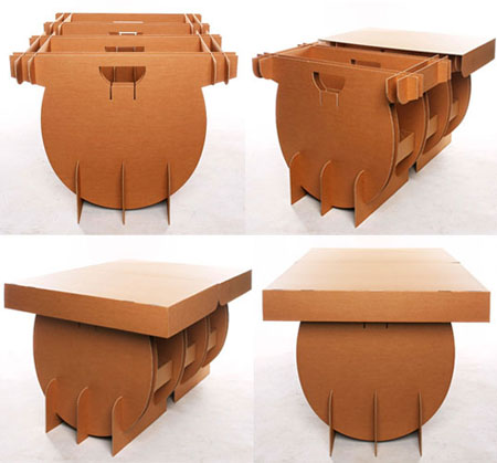 portable cardboard table