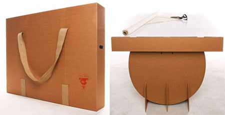 portable cardboard table